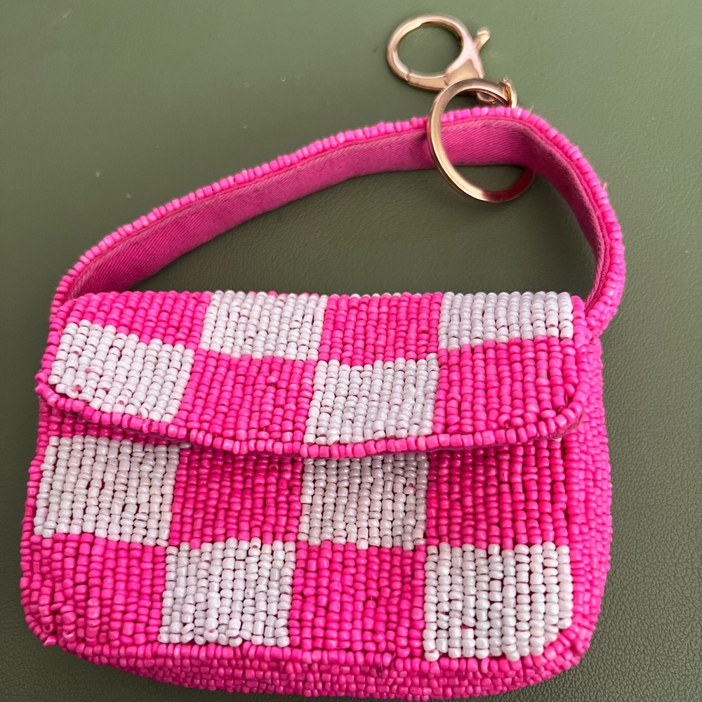 Anthropologie Fiona mini- purse charm and key chain
